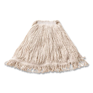 Super Stitch Cotton Looped End Wet Mop Head, Large, 1" White Headband