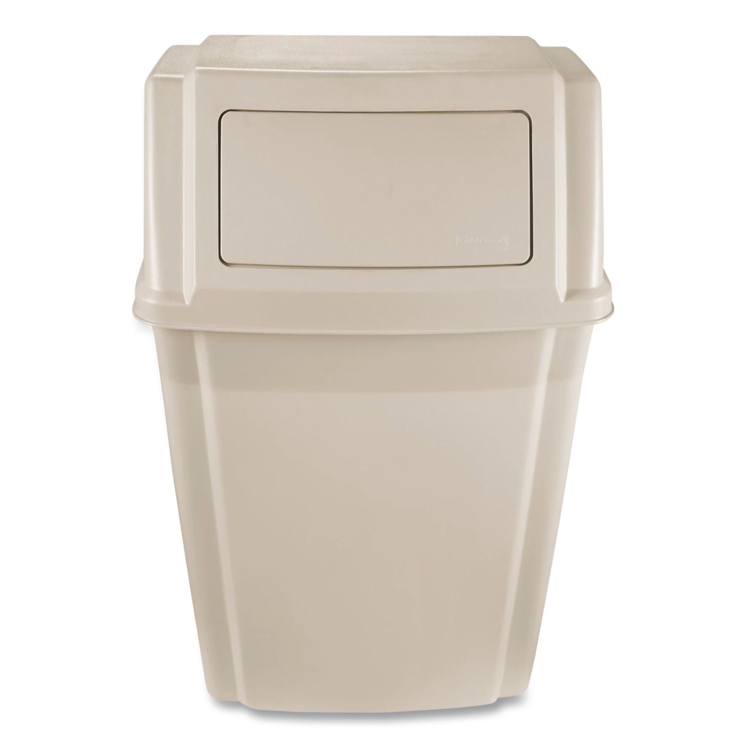 Slim Jim Wall-Mounted Container, Rectangular, Plastic, 15gal, Beige