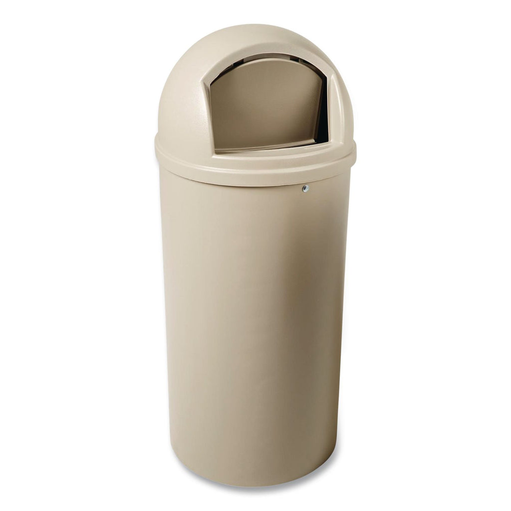 Marshal Classic Container, 25 gal, Plastic, Beige