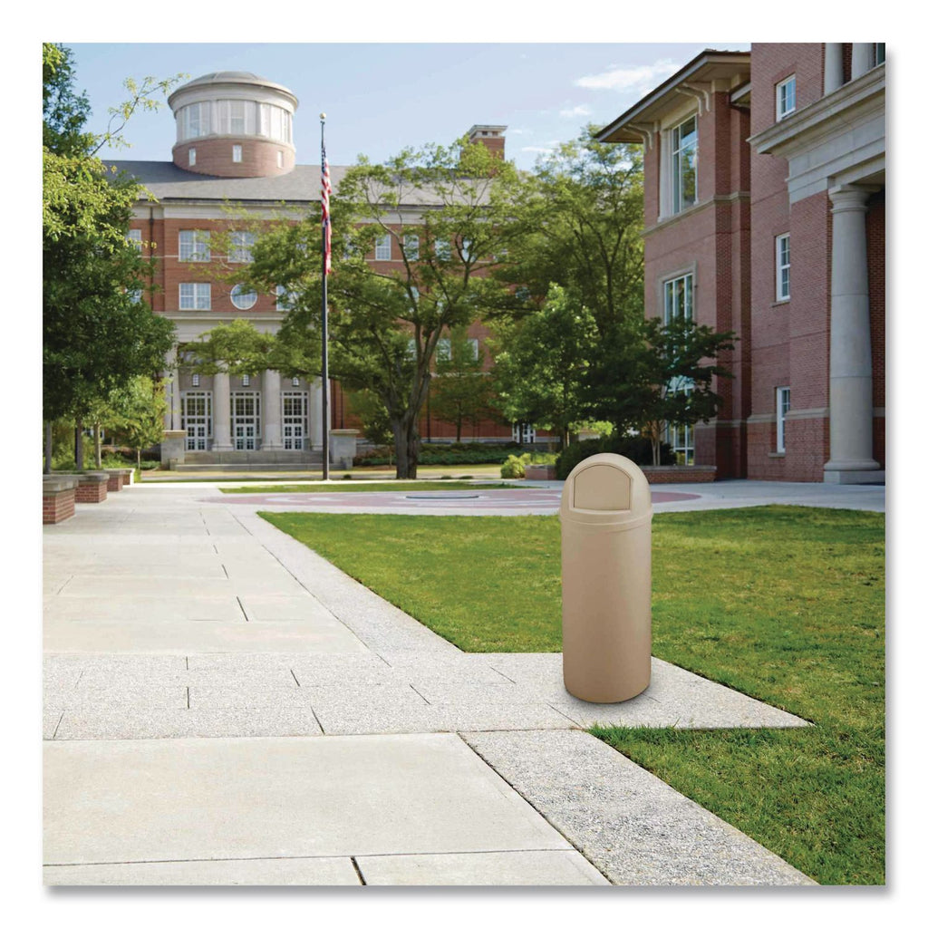 Marshal Classic Container, 25 gal, Plastic, Beige