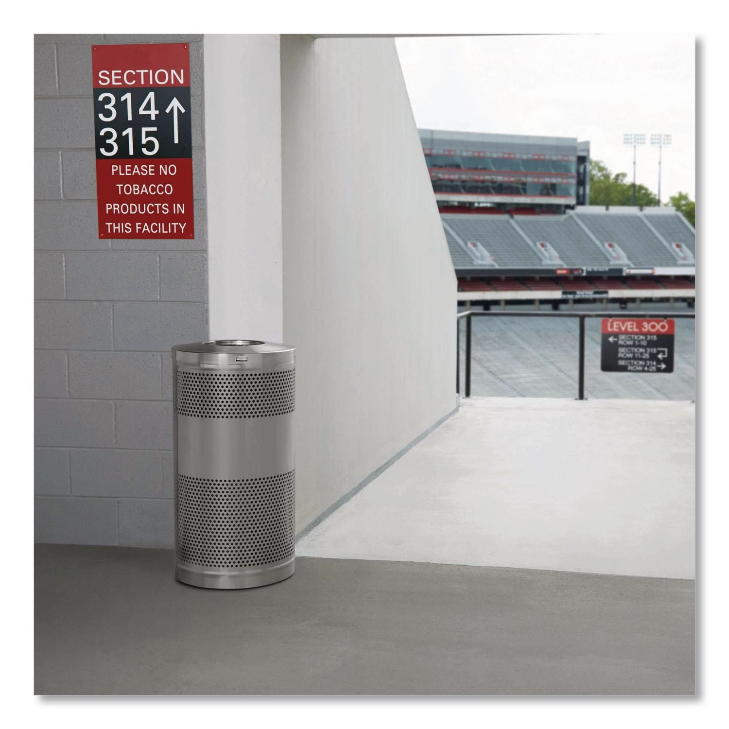 Rubbermaid Commercial Heavy-gauge Steel Receptacle, Sold as 1 Each