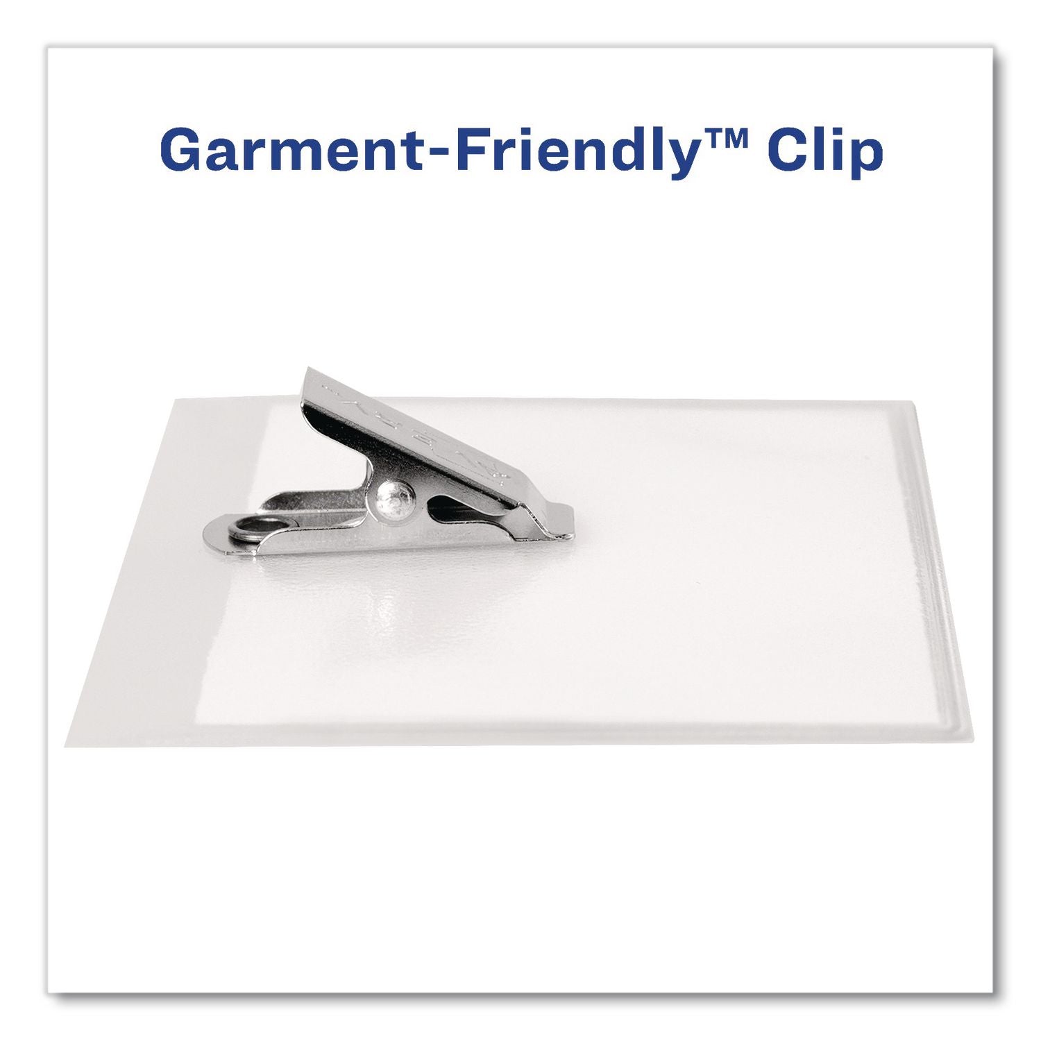 Avery Heavy-Duty Secure Top Clip-Style Badge Holders - Support 2.25" x 3.50" Media - Portrait - 2.3" x 3.3" - Plastic - 50 / Box - Clear