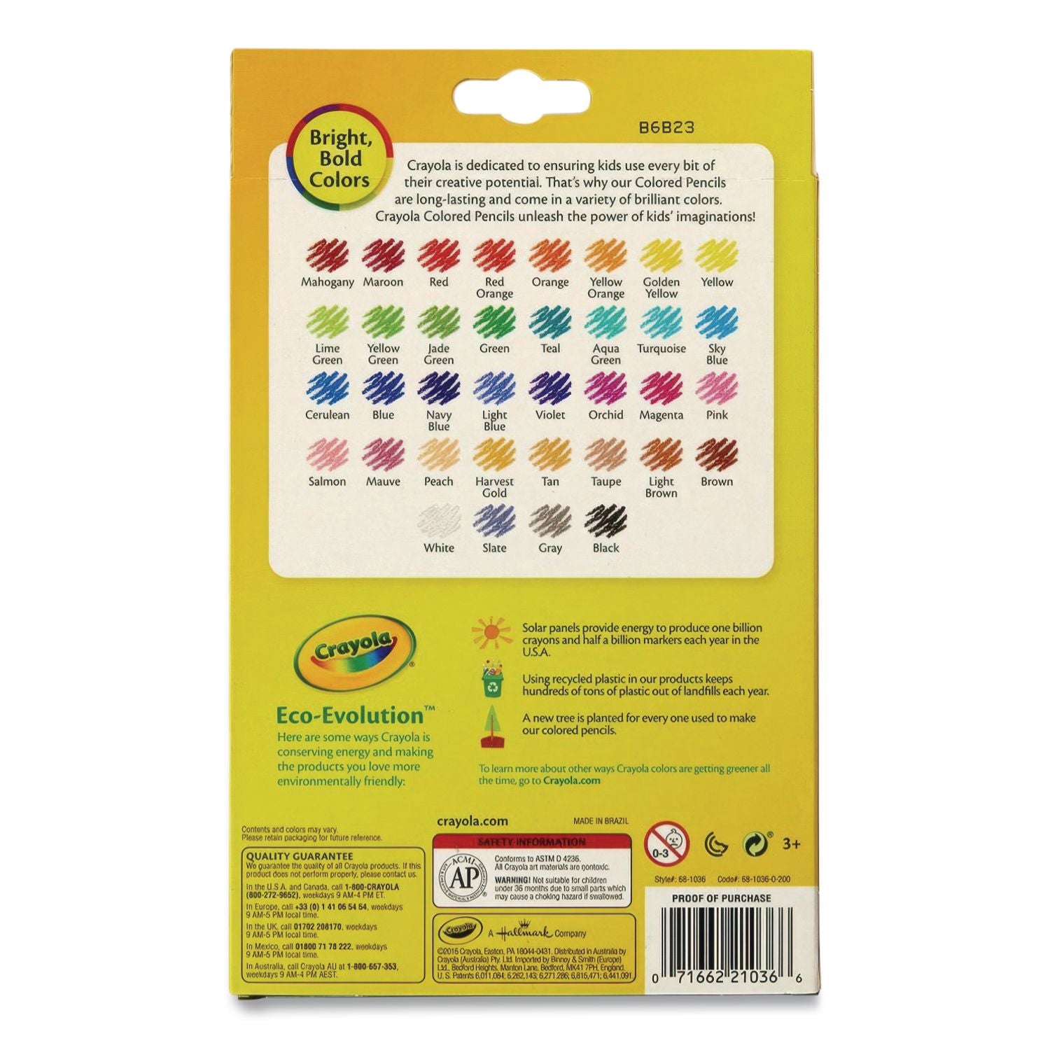Crayola Erasable Colored Pencils - 3.3 mm Lead Diameter - Thick Point - Assorted Lead - 36 / Pack