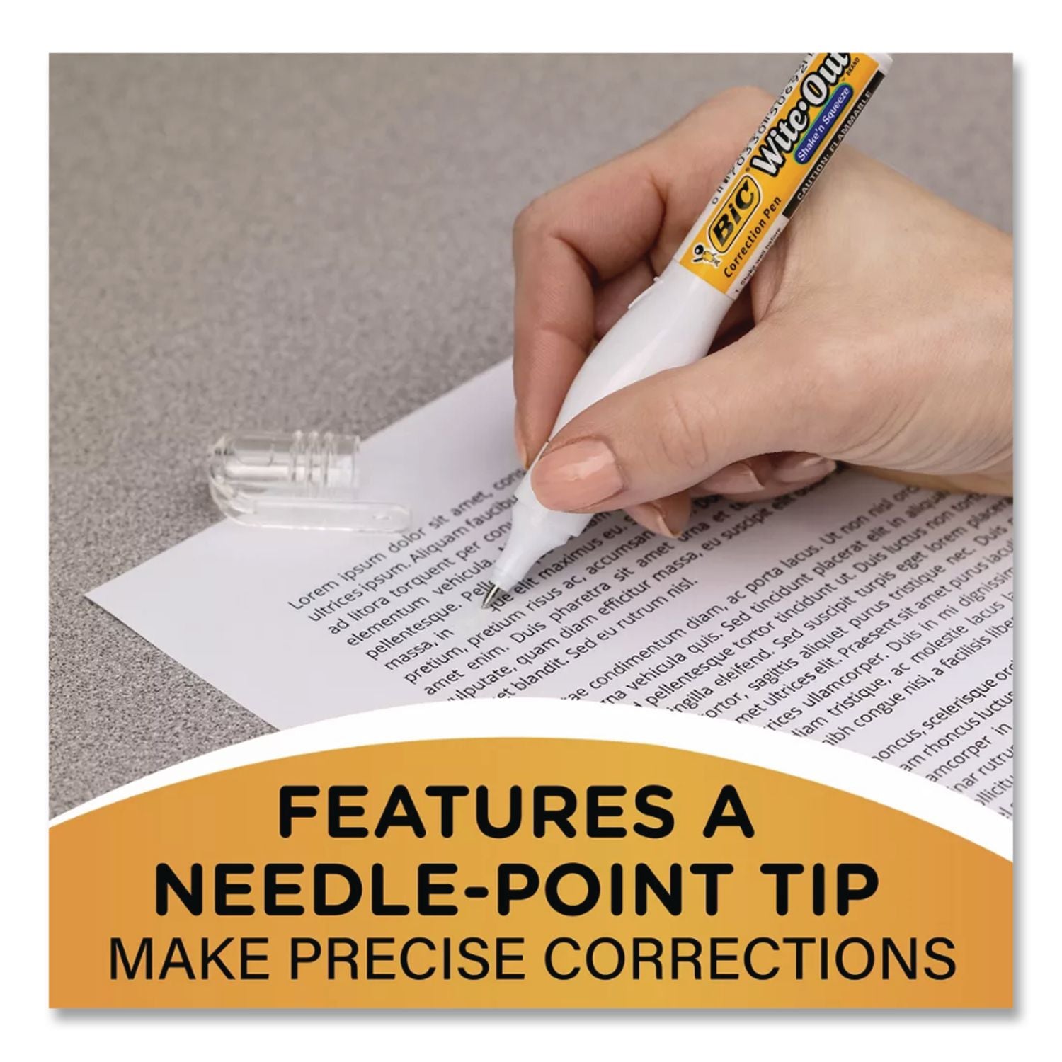 Wite-Out Shake 'n Squeeze Correction Pen, 8 mL, White
