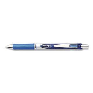 EnerGel RTX Gel Pen, Retractable, Medium 0.7 mm, Blue Ink, Blue/Light Blue Barrel