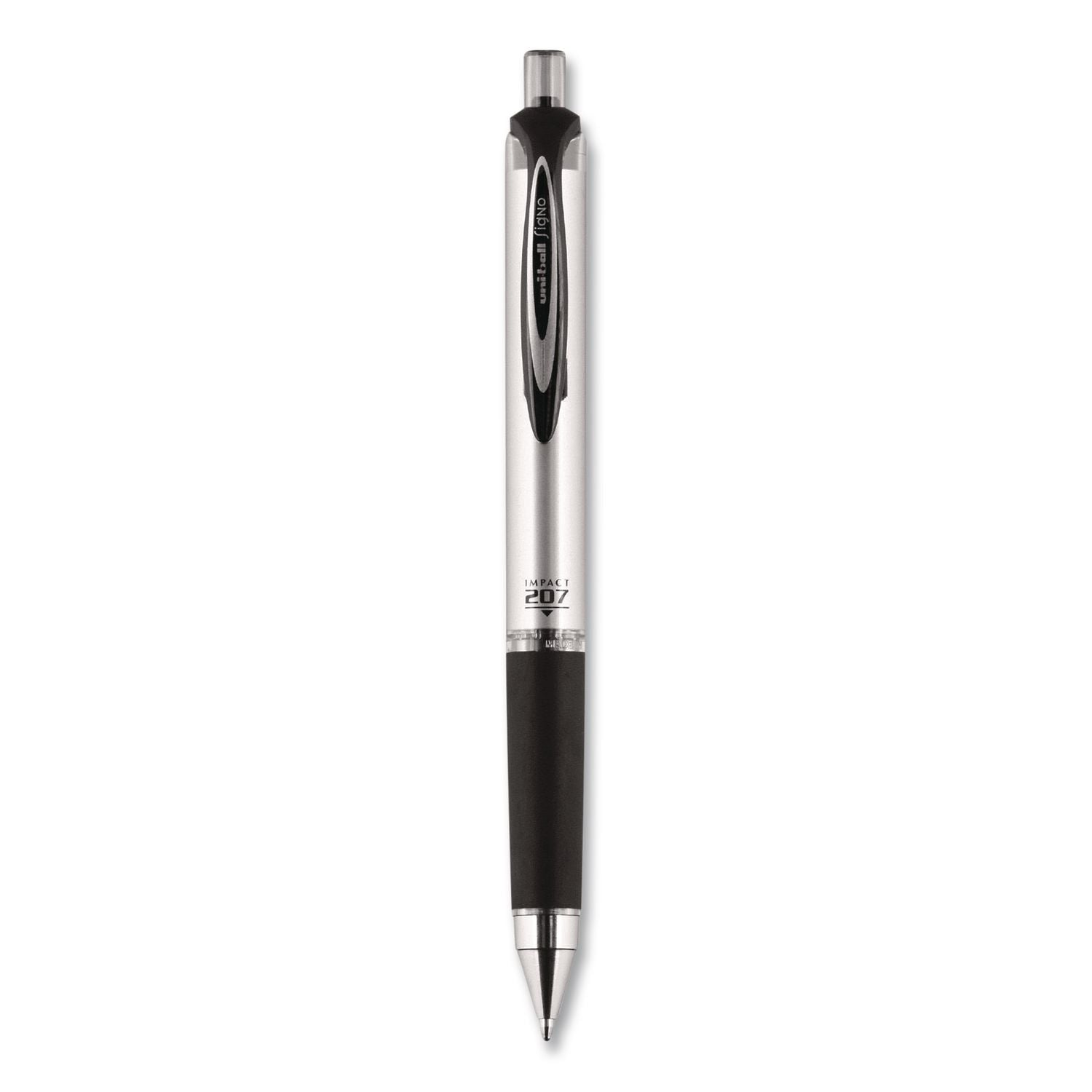 207 Impact Gel Pen, Retractable, Bold 1 mm, Blue Ink, Black/Blue Barrel