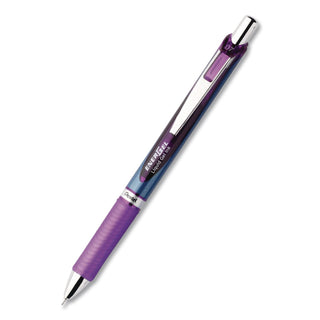 EnerGel RTX Gel Pen, Retractable, Medium 0.7 mm Needle Tip, Violet Ink, Violet/Blue Barrel
