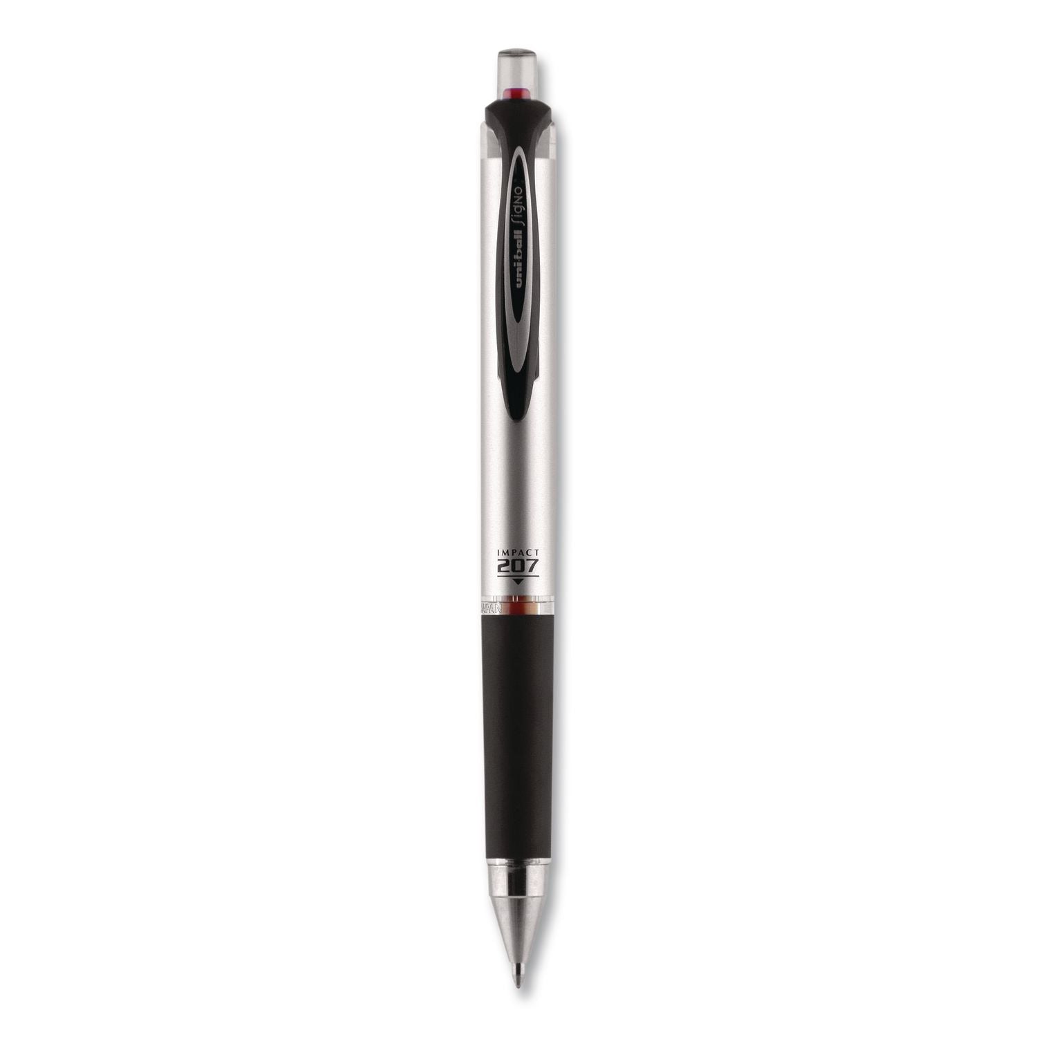 207 Impact Gel Pen, Retractable, Bold 1 mm, Red Ink, Black/Red Barrel