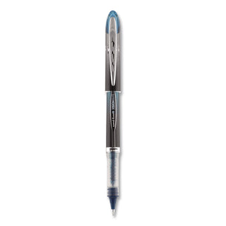 VISION ELITE BLX Series Hybrid Gel Pen, Stick, Extra-Fine 0.5 mm, Blue-Infused Black Ink, Gray/Blue/Clear Barrel