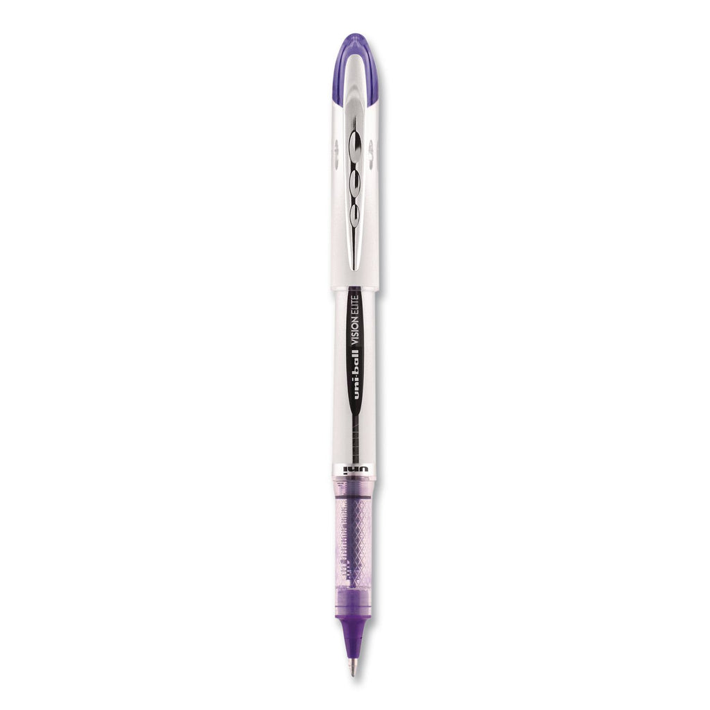 VISION ELITE Hybrid Gel Pen, Stick, Bold 0.8 mm, Violet Ink, White/Violet/Clear Barrel