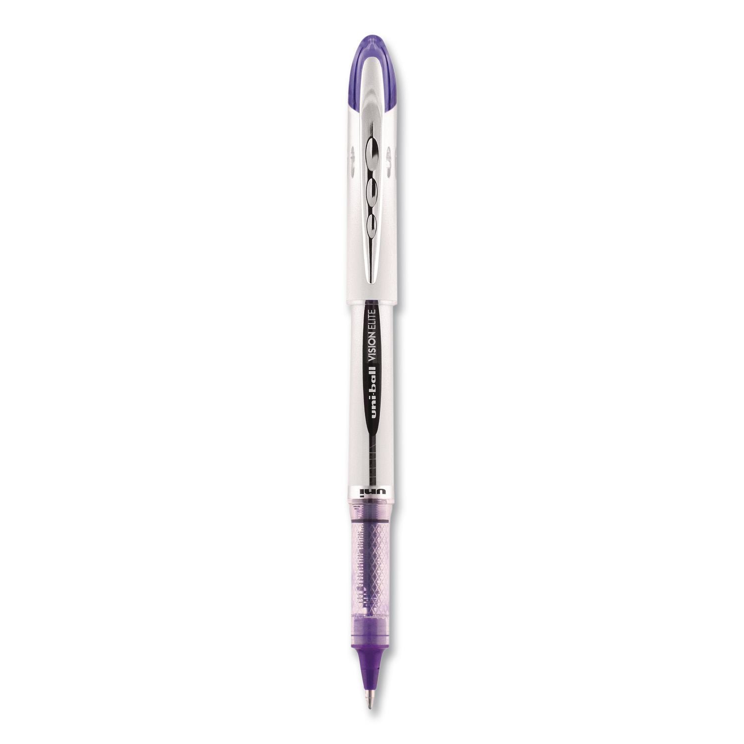 VISION ELITE Hybrid Gel Pen, Stick, Bold 0.8 mm, Violet Ink, White/Violet/Clear Barrel