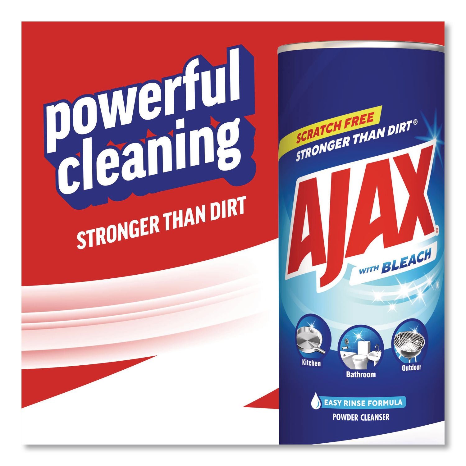 AJAX Powder Cleanser With Bleach - 21 oz (1.31 lb) - 1 Each - Non-scratching, Phosphate-free - White