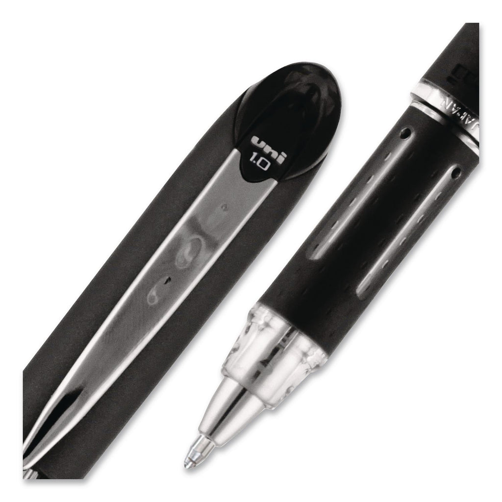 Jetstream Stick Hybrid Gel Pen, Bold 1 mm, Black Ink, Black/Silver Barrel