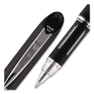 Jetstream Stick Hybrid Gel Pen, Bold 1 mm, Black Ink, Black/Silver Barrel
