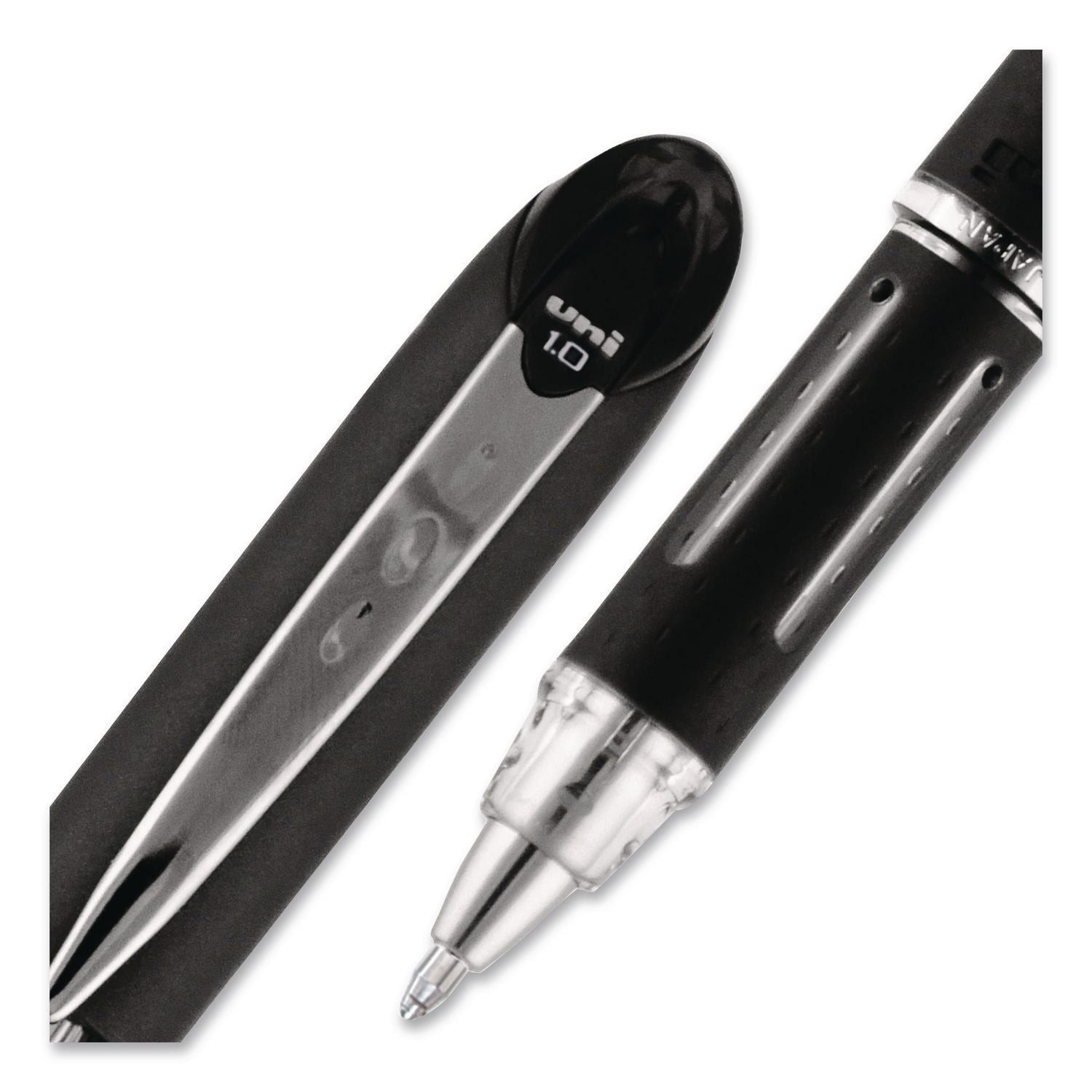 Jetstream Stick Hybrid Gel Pen, Bold 1 mm, Black Ink, Black/Silver Barrel