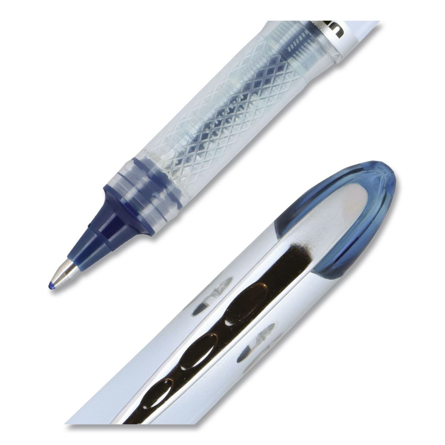 uni-ball - Vision Elite Roller Ball Stick Water-Proof Pen, Blue/Black Ink, Bold, Sold as 1 EA