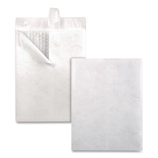 Bubble Mailer of DuPont Tyvek, #0, Air Cushion, Redi-Strip Adhesive Closure, 6.5 x 9.5, White, 25/Box