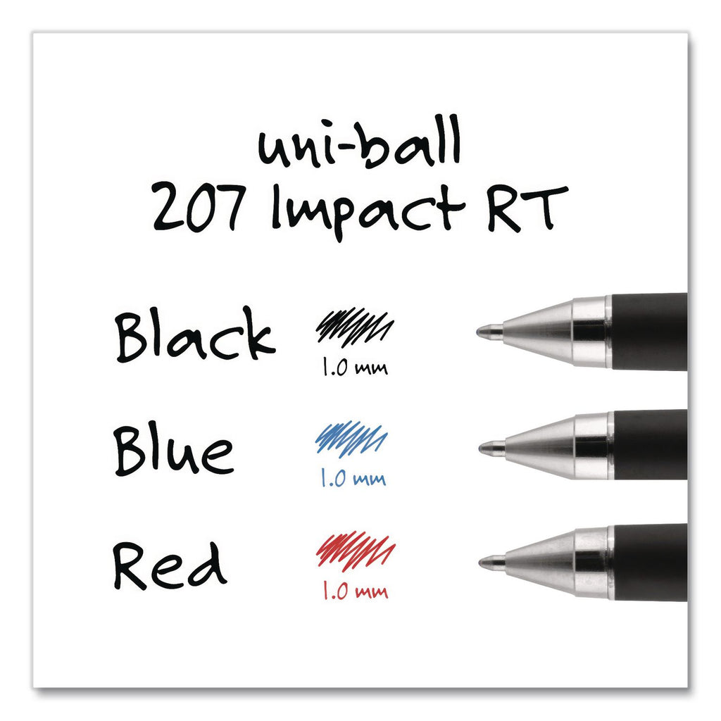 uni-ball - 207 Impact Roller Ball Retractable Gel Pen, Blue Ink, Bold, Sold as 1 EA