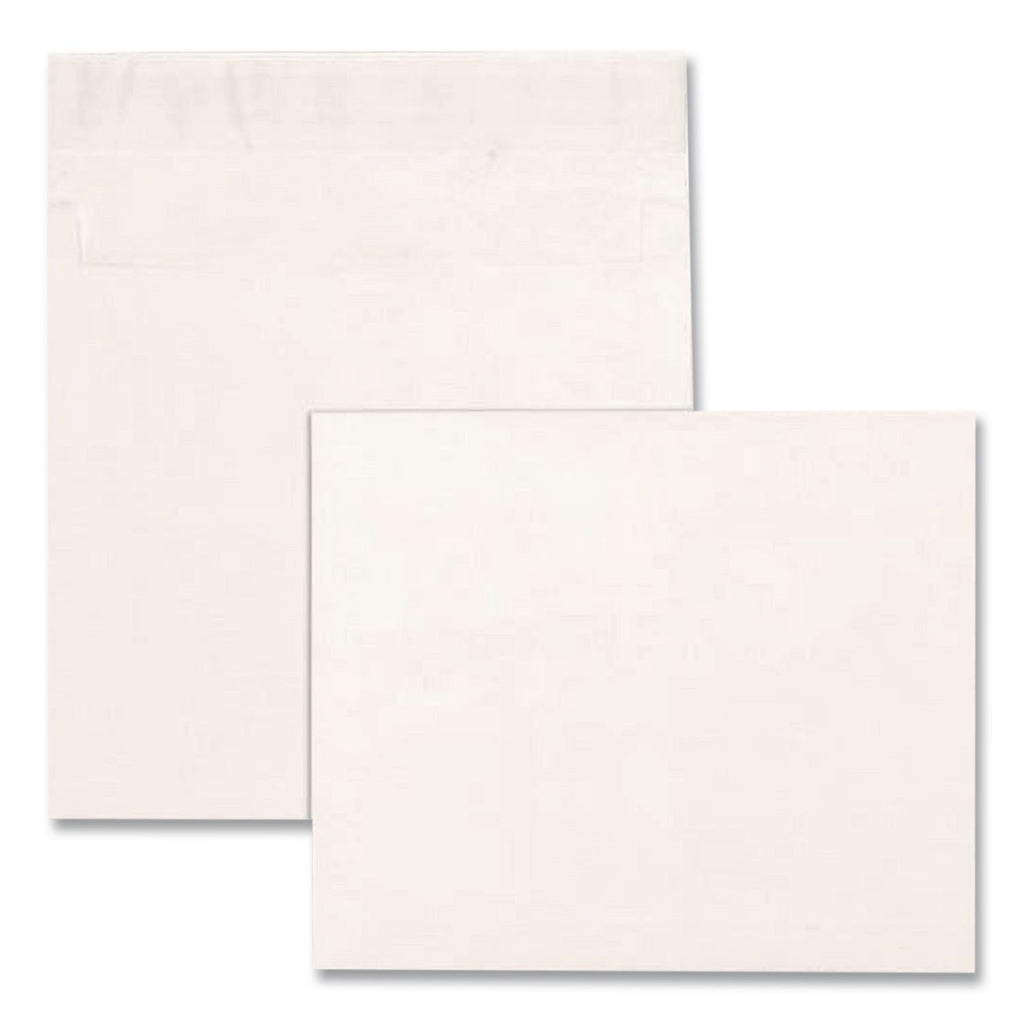 Lightweight 14 lb Tyvek Open End 2" Expansion Mailers, #13 1/2, Square Flap, Redi-Strip Closure, 10 x 13, White, 25/Box
