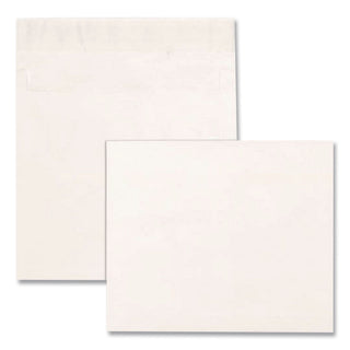 Lightweight 14 lb Tyvek Open End 2" Expansion Mailers, #13 1/2, Square Flap, Redi-Strip Closure, 10 x 13, White, 25/Box