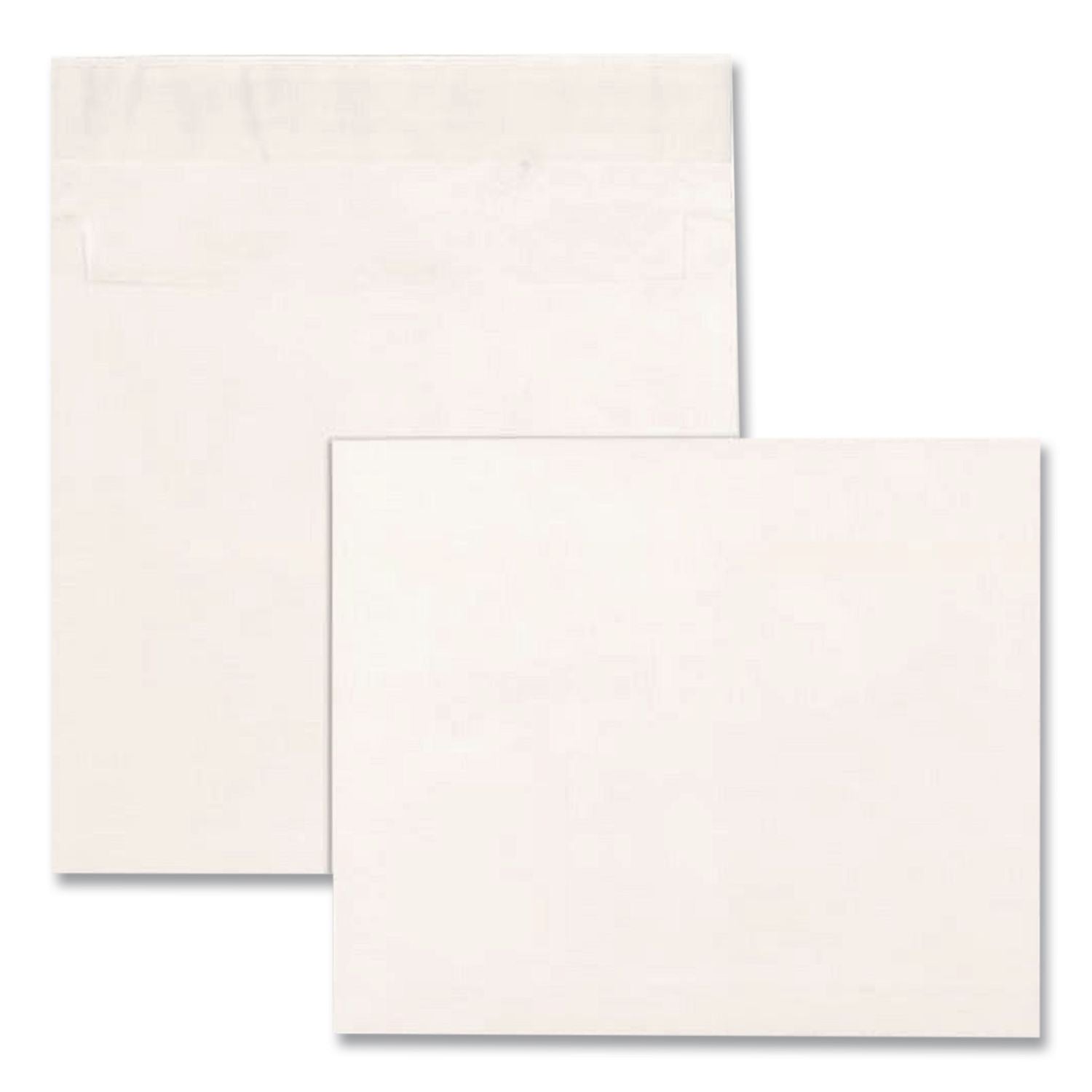 Lightweight 14 lb Tyvek Open End 2" Expansion Mailers, #13 1/2, Square Flap, Redi-Strip Closure, 10 x 13, White, 25/Box
