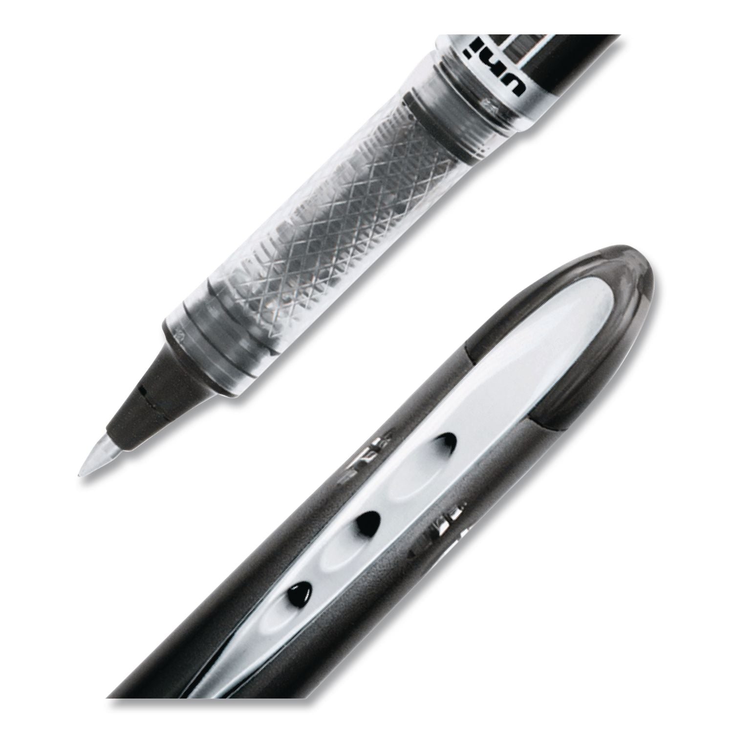 uniball Vision Elite Rollerball Pen - Micro Pen Point - 0.5 mm Pen Point Size - Black - 1 Dozen