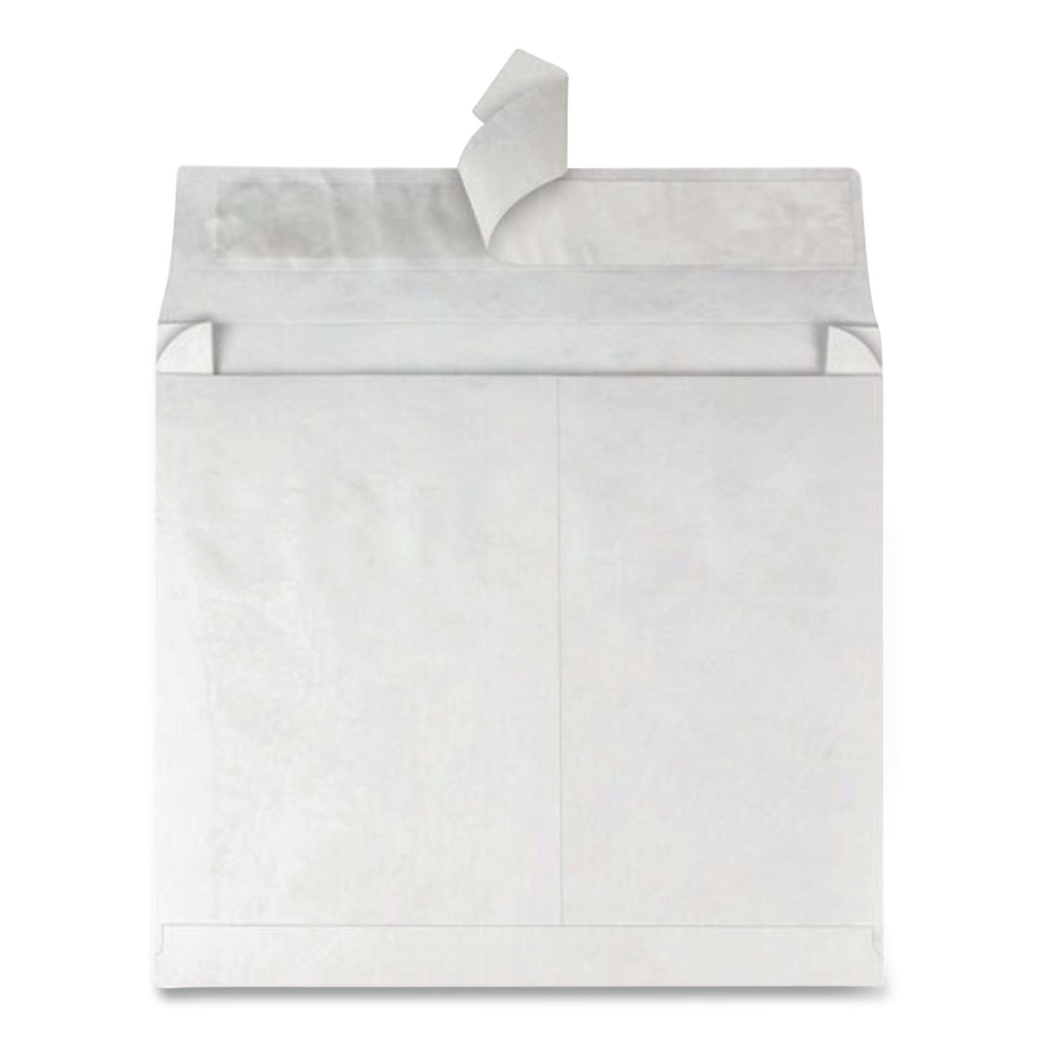 Lightweight 14 lb Tyvek Open End Expansion Mailers, #15 1/2, Square Flap, Redi-Strip Adhesive Closure, 12 x 16, White, 100/CT
