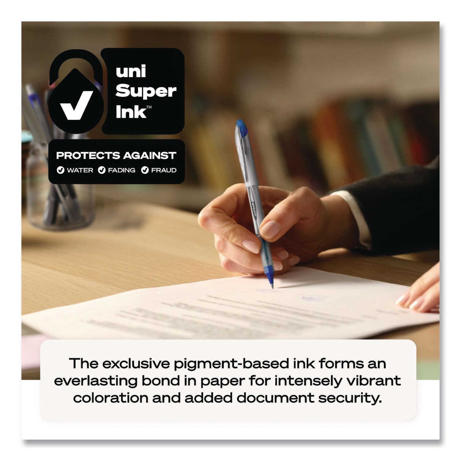 VISION ELITE Hybrid Gel Pen, Stick, Extra-Fine 0.5 mm, Black Ink, Black/Clear Barrel