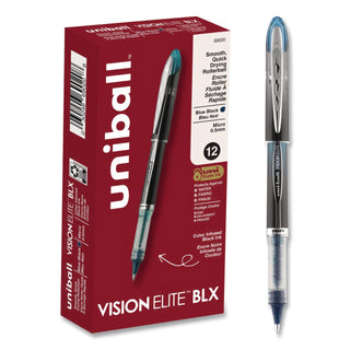 uni-ball - Vision Elite Roller Ball Stick Water-Proof Pen, Blue/Black Ink, Super Fine, Sold as 1 EA