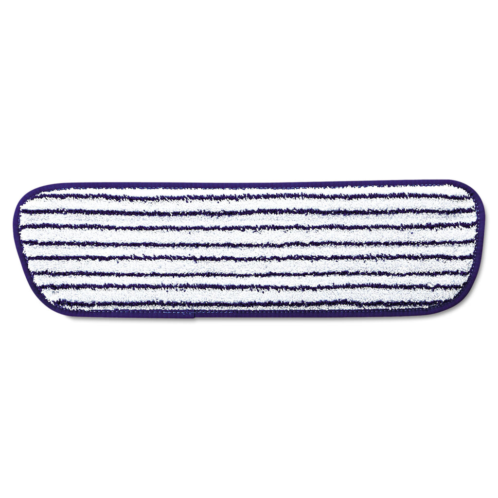 Microfiber Finish Pad, 18 x 5 1/2, Blue/White, 6/Carton - 1