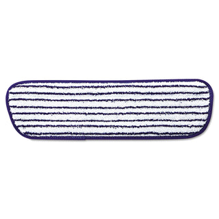 Microfiber Finish Pad, 18 x 5 1/2, Blue/White, 6/Carton - 1