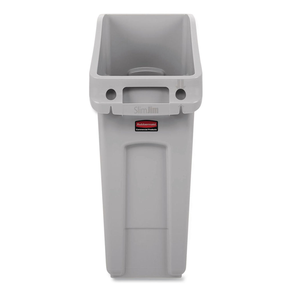 Slim Jim Under-Counter Container, 13 gal, Polyethylene, Gray