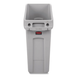 Slim Jim Under-Counter Container, 13 gal, Polyethylene, Gray