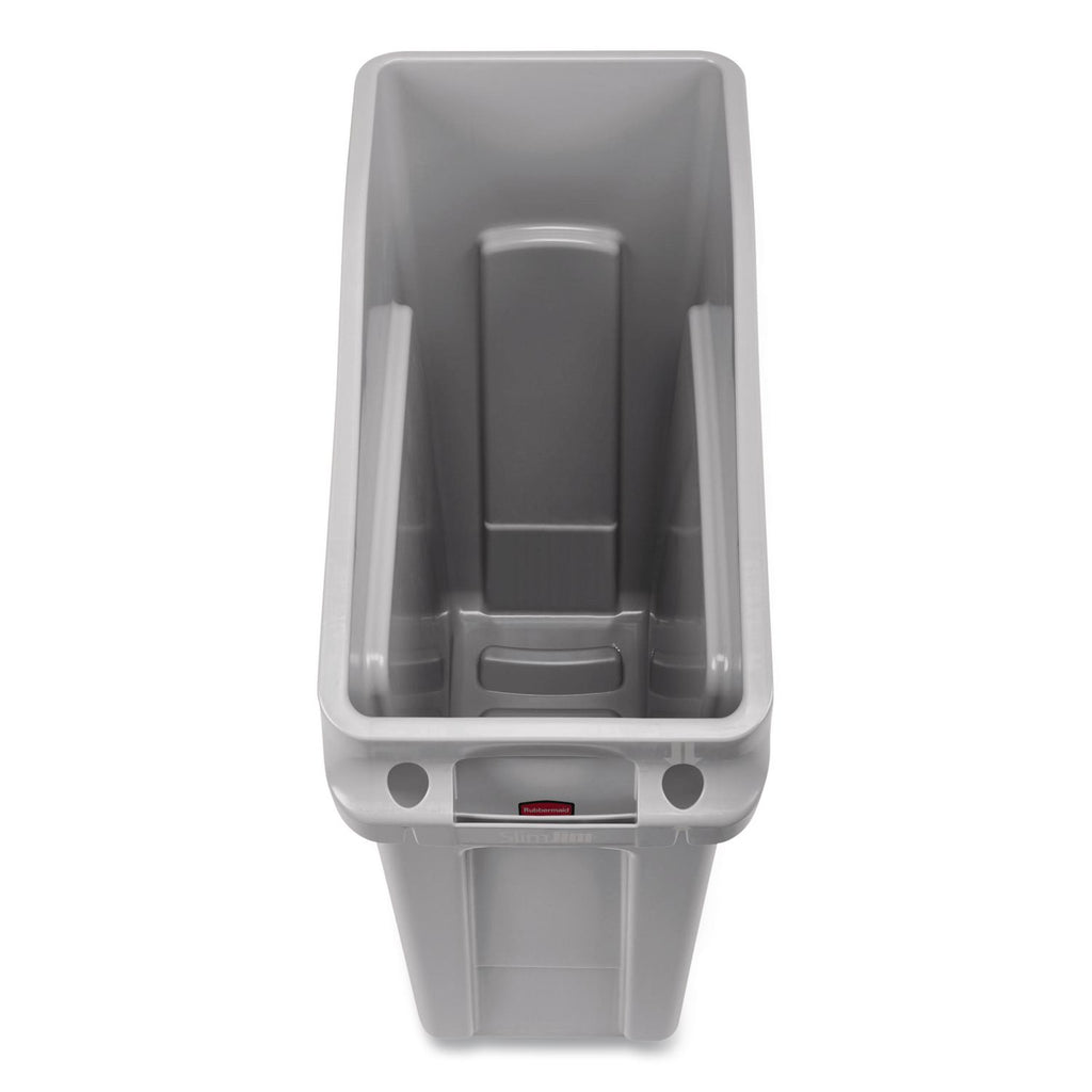 Slim Jim Under-Counter Container, 13 gal, Polyethylene, Gray