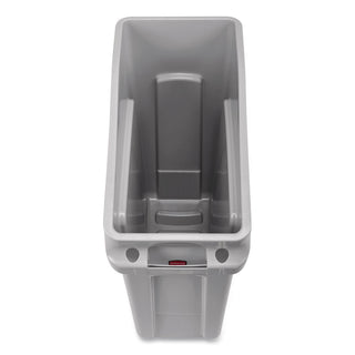 Slim Jim Under-Counter Container, 13 gal, Polyethylene, Gray