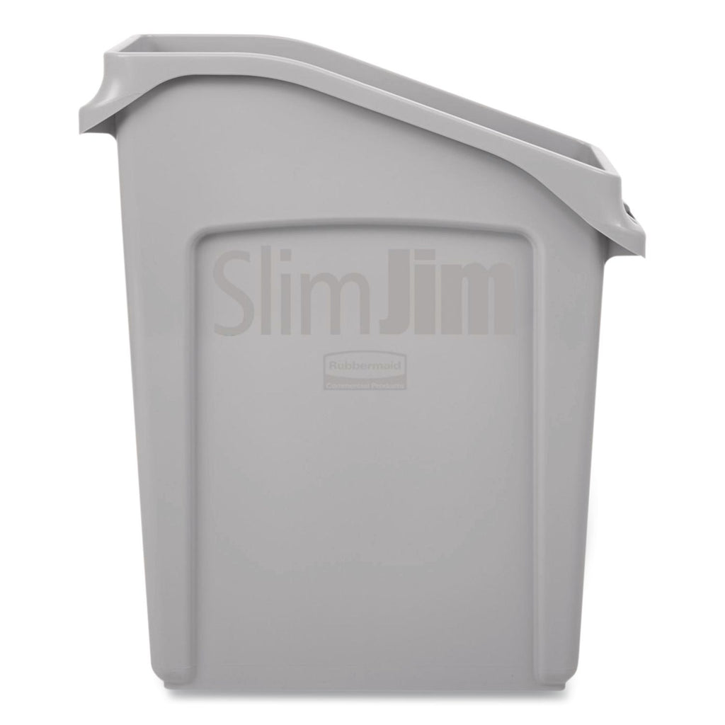 Slim Jim Under-Counter Container, 13 gal, Polyethylene, Gray