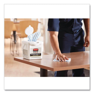 Disposable Microfiber Charging Bucket, 7.92 x 7.75 x 7.44, White, 4/Carton
