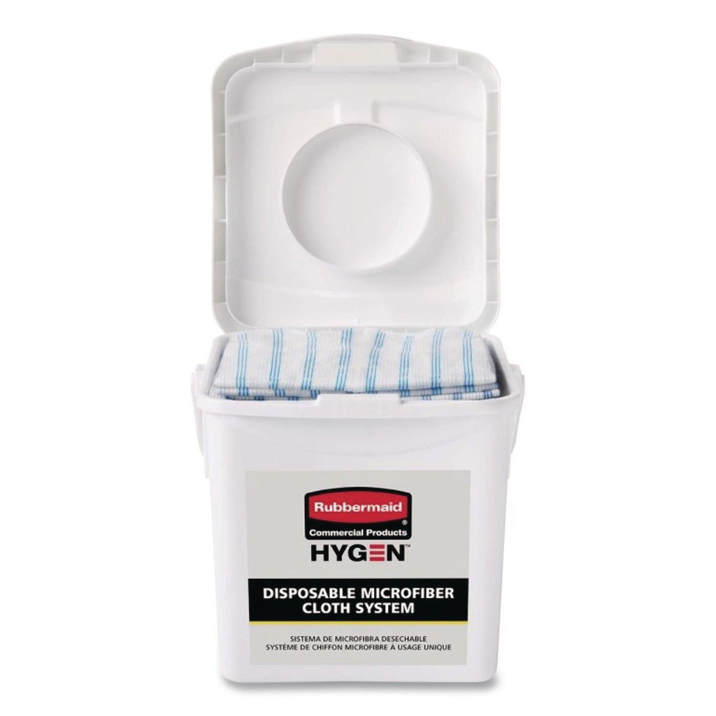 Disposable Microfiber Charging Bucket, 7.92 x 7.75 x 7.44, White, 4/Carton