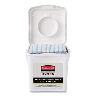 Disposable Microfiber Charging Bucket, 7.92 x 7.75 x 7.44, White, 4/Carton