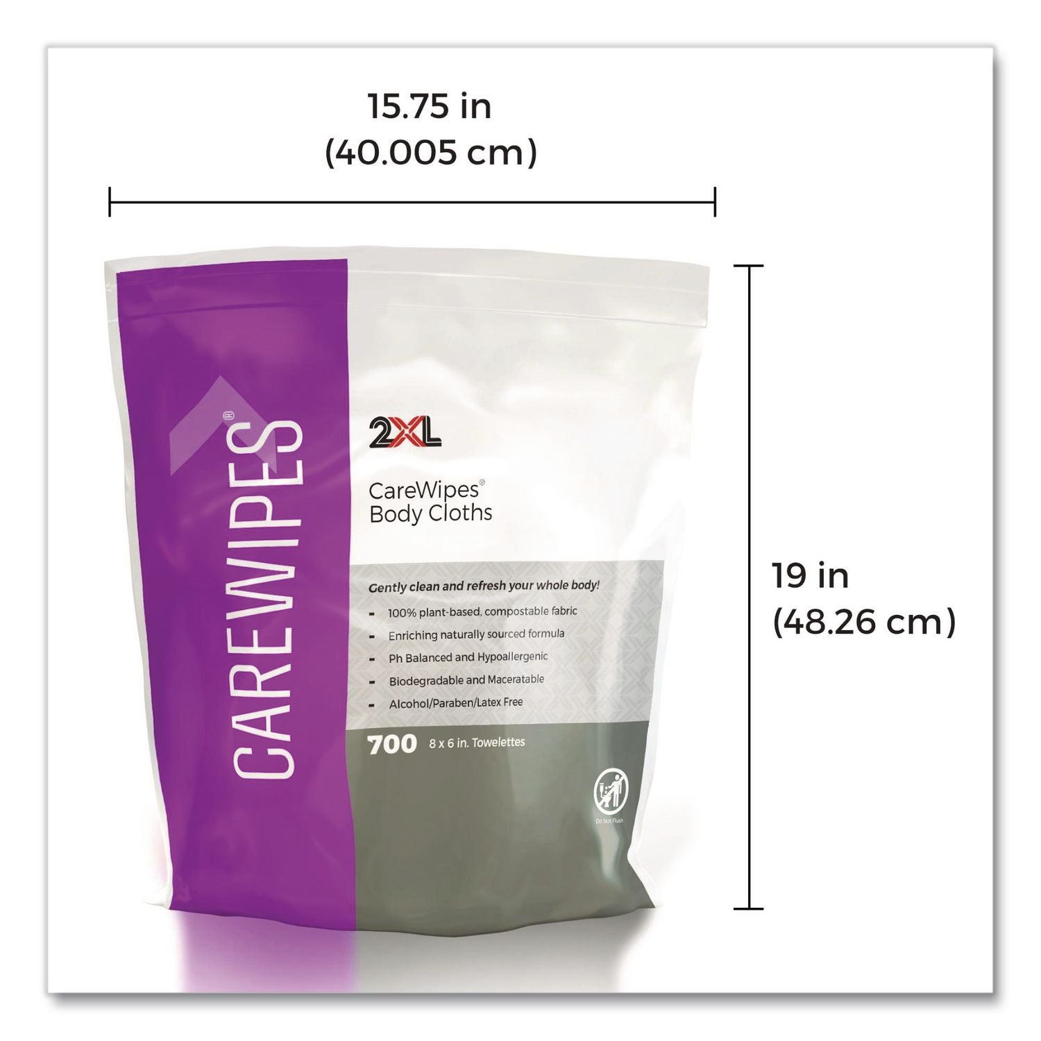 Performance Body Cloths, 1-Ply, 6 x 8, Unscented, White, 700/Pack, 2 Packs/Carton