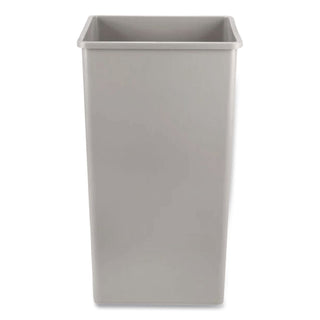 Untouchable Square Waste Receptacle, 50 gal, Plastic, Gray