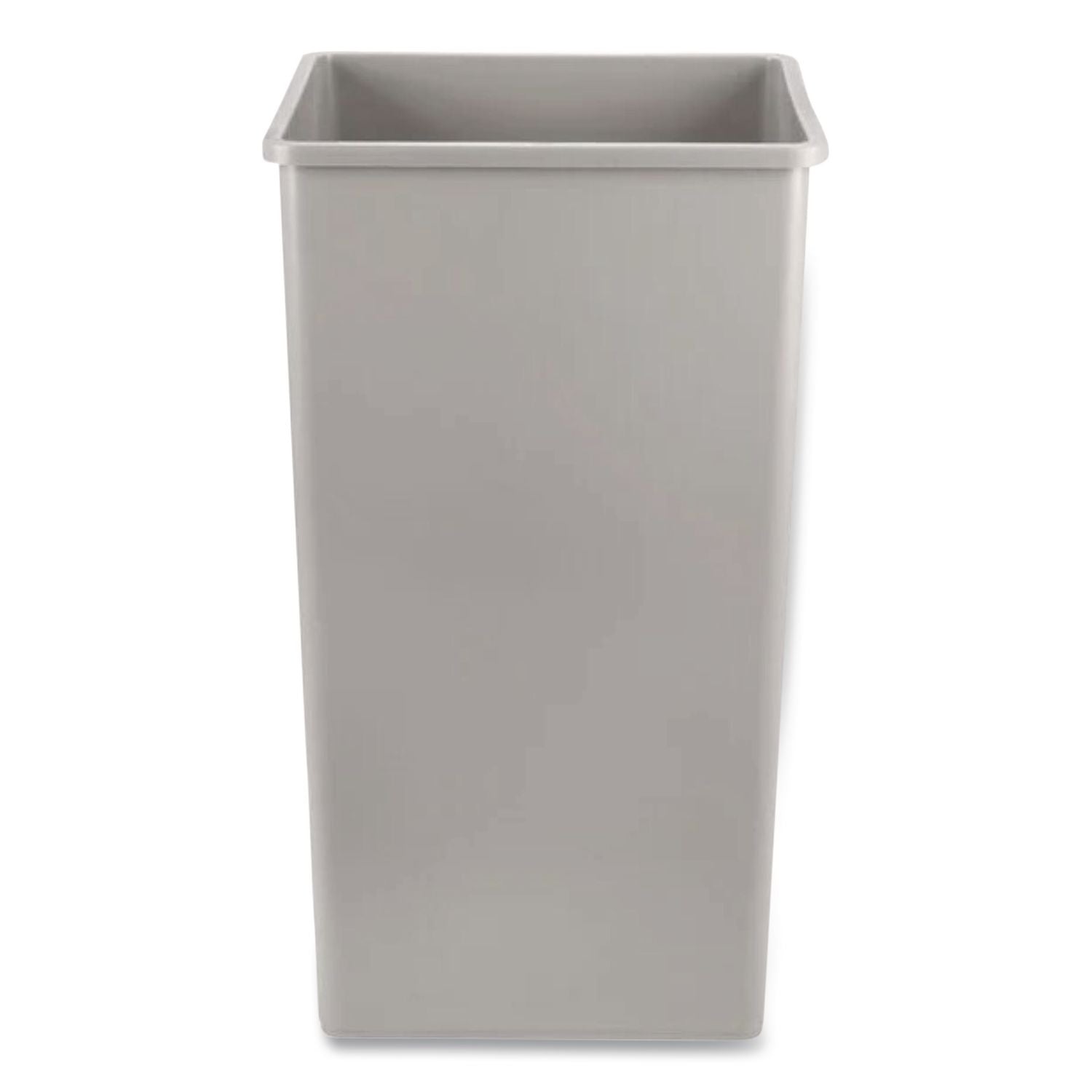 Untouchable Square Waste Receptacle, 50 gal, Plastic, Gray