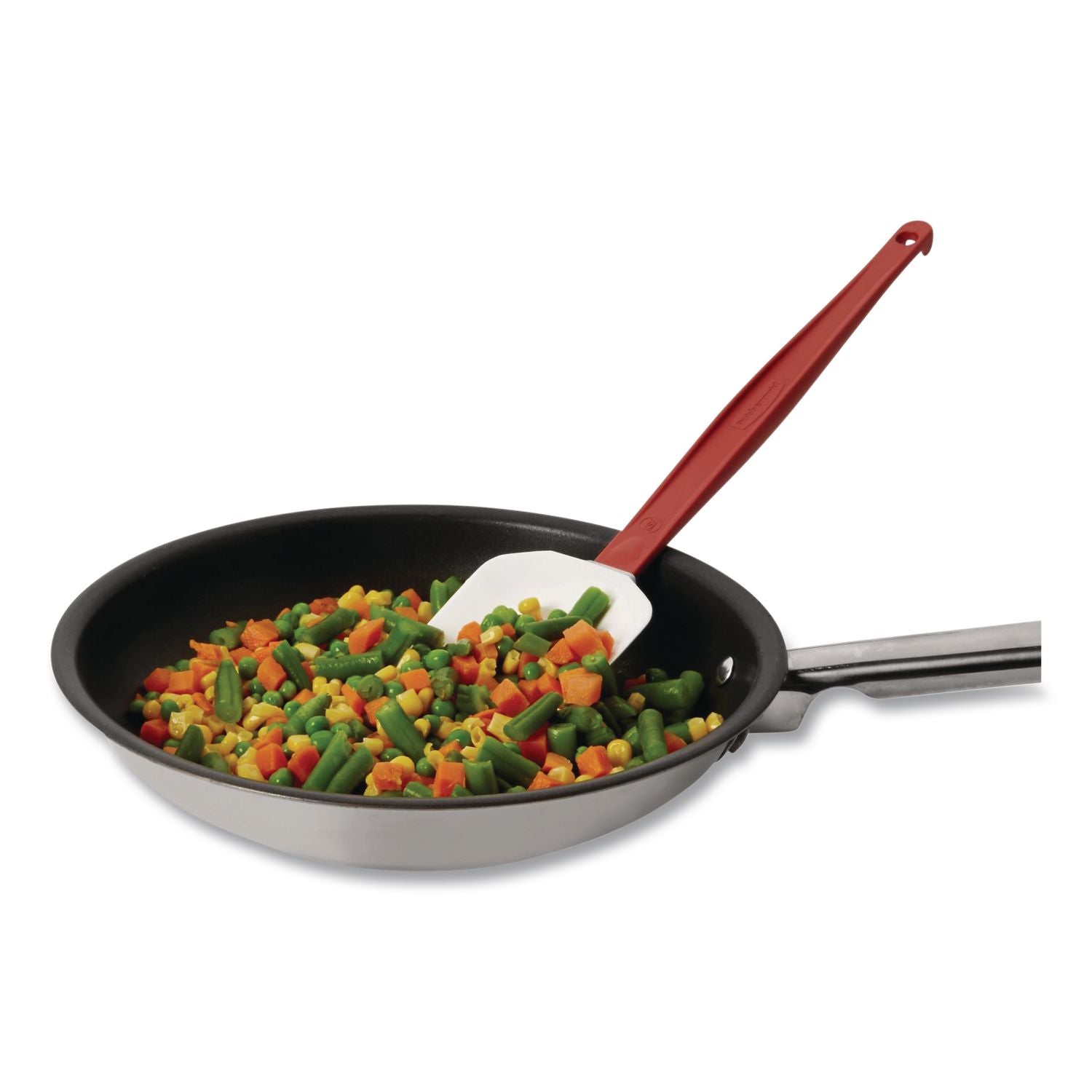 High Heat Scraper Spoon, White w/Red Blade, 13 1/2
