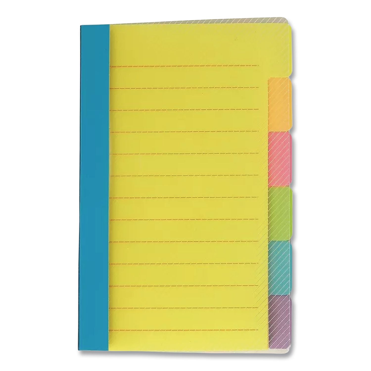 Divider Sticky Notes, 6-Tab Sets, Note Ruled, 4" x 6", Assorted Colors, 60 Sheets/Set, 3 Sets/Box