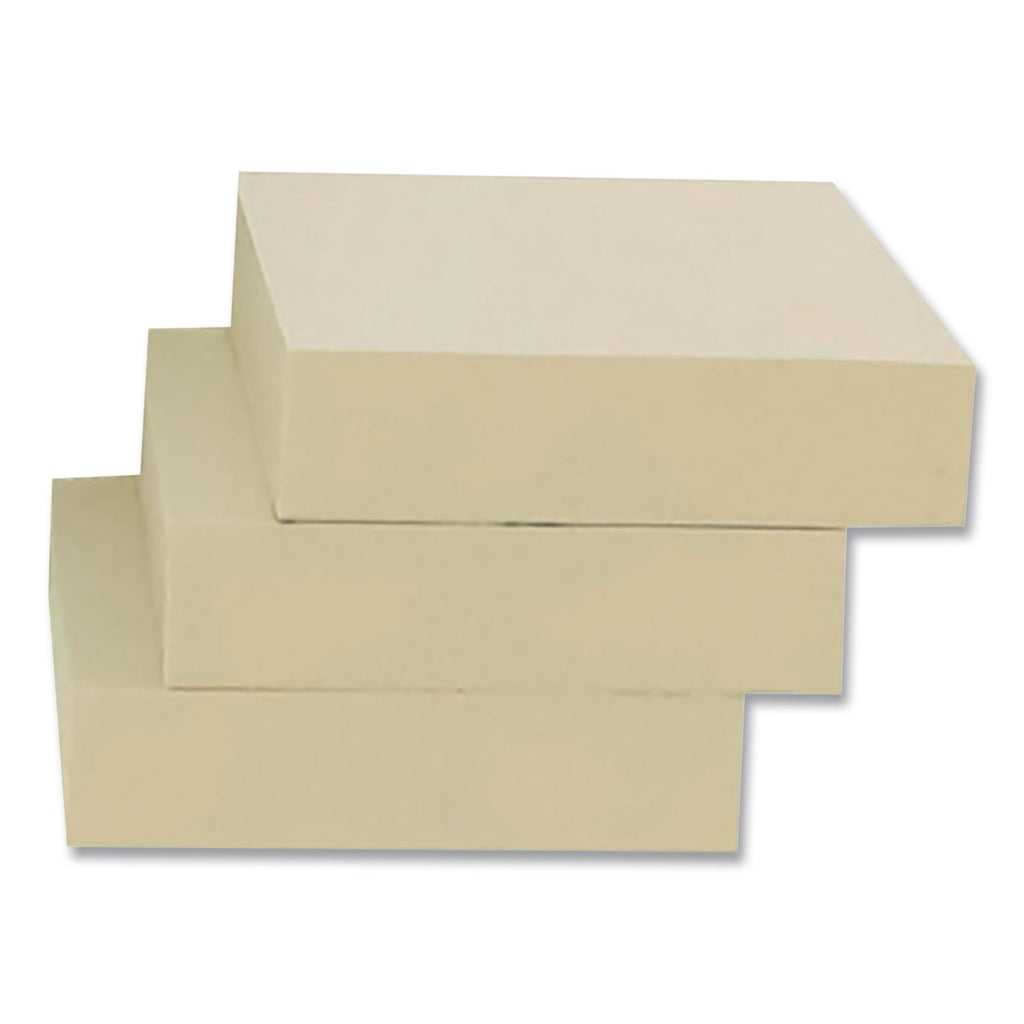 100% Recycled Self-Stick Notes, 1.5" x 2", Yellow, 100 Sheets/Pad, 12 Pads/Pack
