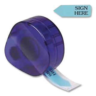Arrow Message Page Flags in Dispenser, "Sign Here", Blue, 120 Flags/Dispenser