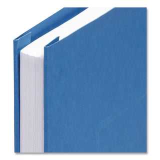 Two-Prong Pressboard Report Covers, Two-Prong Fastener, 3" Capacity, 8.5 x 11, Blue/Blue, 5/Pack