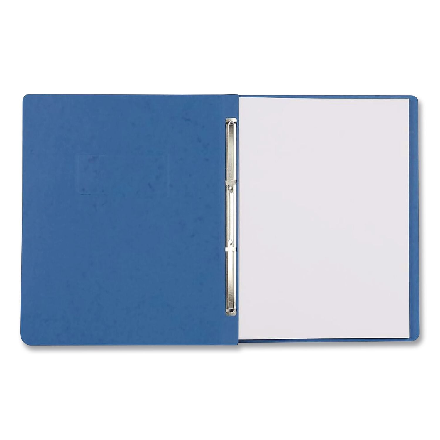 Two-Prong Pressboard Report Covers, Two-Prong Fastener, 3" Capacity, 8.5 x 11, Blue/Blue, 5/Pack
