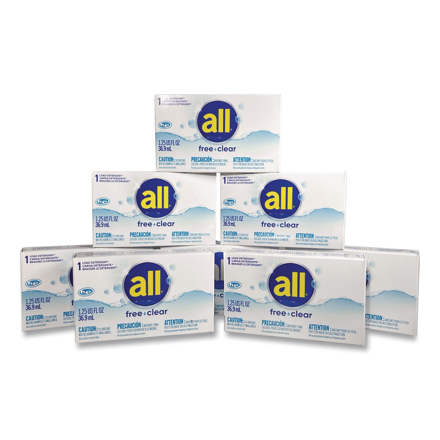 Free Clear HE Liquid Laundry Detergent, Unscented, 1.6 oz Vend-Box, 100/Carton