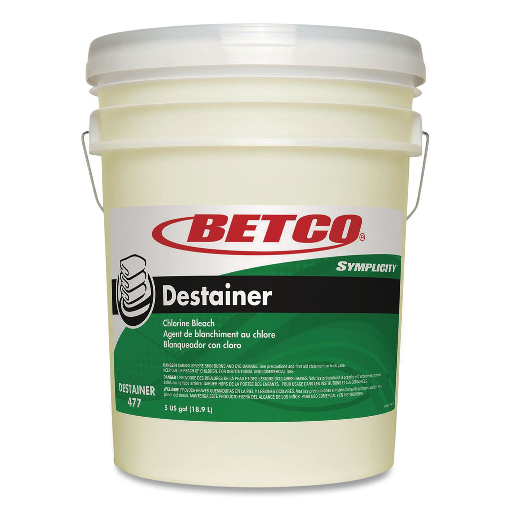 Betco Symplicity Destainer, 640 Oz Pail, Amber - Ready-To-Use - 864 oz (54 lb) - 1 Each - Unscented, Stain Resistant, Spill Resistant - Amber, Orange